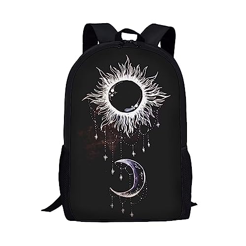 Showudesigns Niedlicher bedruckter Tier-Kinder-Schulrucksack mit Flaschentasche, Galaxy Sonne Mond, Einheitsgröße, Gepäck-Set von Showudesigns