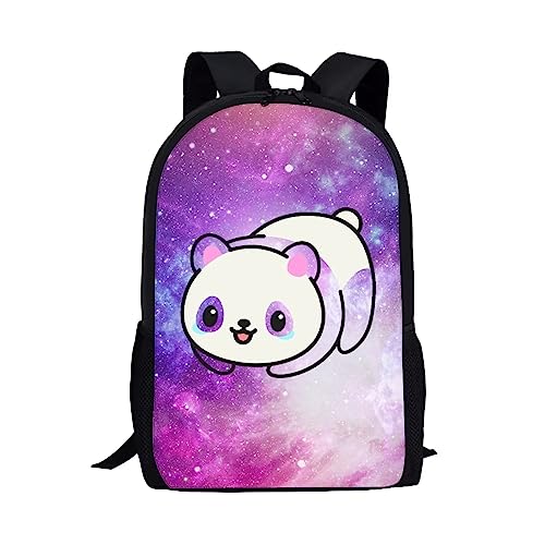 Showudesigns Niedlicher bedruckter Tier-Kinder-Schulrucksack mit Flaschentasche, Panda Galaxy, Einheitsgröße, Gepäck-Set von Showudesigns