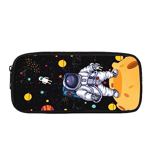 Showudesigns Niedliches Astronauten-Federmäppchen für Kinder, Stifteetui, für Erwachsene, Teenager, Jungen, Bleistifthalter, Box, Mädchen, kleine Make-up-Tasche, Galaxie-Planeten von Showudesigns