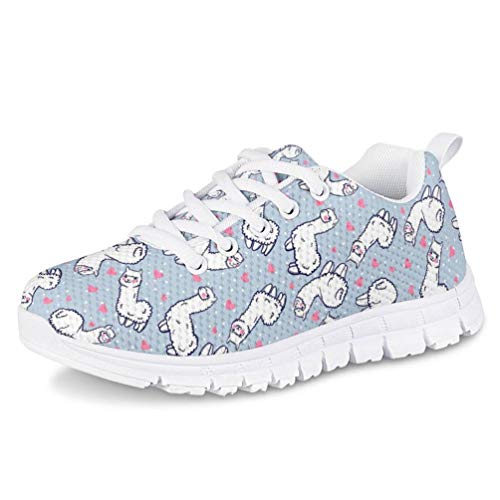 Showudesigns Schnürschuhe Mode Sneakers für Frauen Running Bohemian Mandala Print Atmungsaktive Sportschuhe Teen Mädchen Low Top Leicht Größe 2, Grau - Alpaka - Größe: 39 EU von Showudesigns