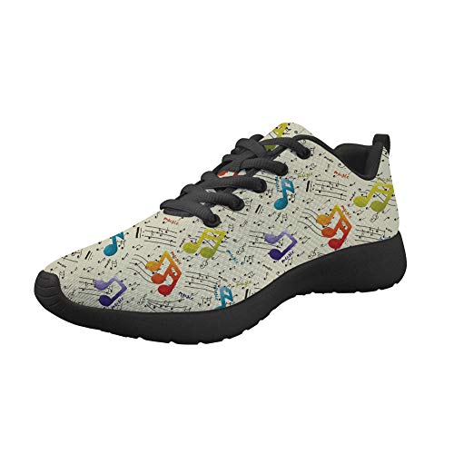 Showudesigns Sportliche Freizeitschuhe, Straßenlaufschuhe, Tierdruck, Turnschuhe, - Musik - Größe: 40 EU von Showudesigns