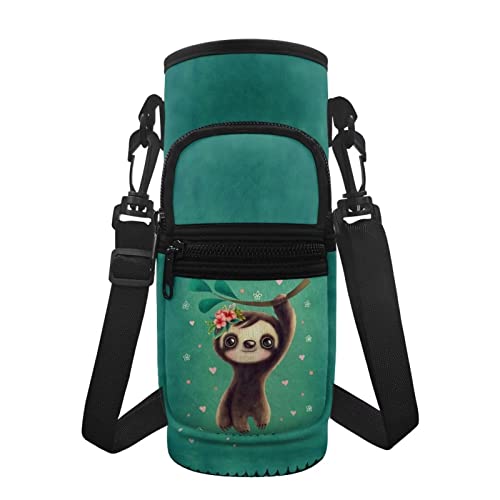 Showudesigns Wasserflaschenhalter für Frauen Kinder Wasserflasche Tragetasche für Walking Wasserflasche Sling, Faultier, Einheitsgröße von Showudesigns