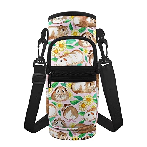 Showudesigns Wasserflaschenhalter für Frauen Kinder Wasserflasche Tragetasche für Walking Wasserflasche Sling, Meerschweinchen, Einheitsgröße von Showudesigns