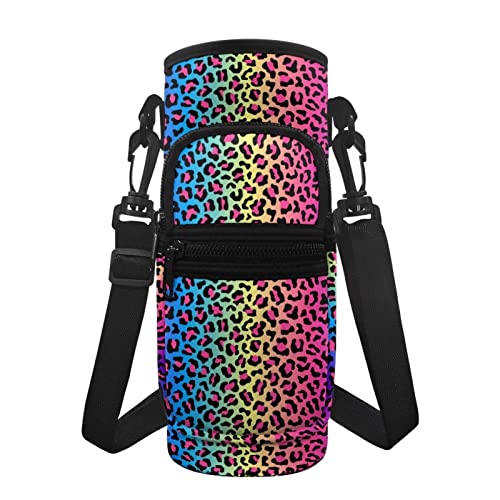 Showudesigns Wasserflaschenhalter für Frauen Kinder Wasserflasche Tragetasche für Walking Wasserflasche Sling, leopard, Einheitsgröße von Showudesigns