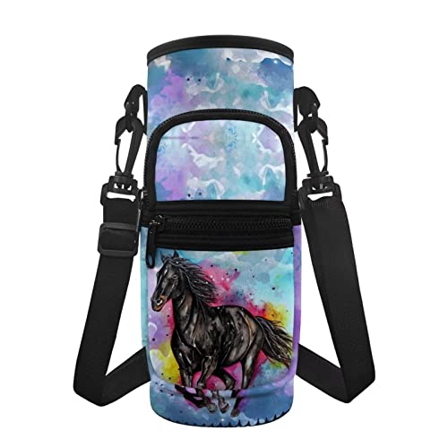 Showudesigns Wasserflaschenhalter für Frauen Kinder Wasserflasche Tragetasche für Walking Wasserflasche Sling, pferd, Einheitsgröße von Showudesigns