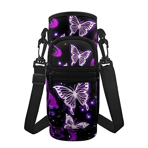 Showudesigns Wasserflaschenhalter für Frauen Kinder Wasserflasche Tragetasche für Walking Wasserflasche Sling, schmetterling, Einheitsgröße von Showudesigns