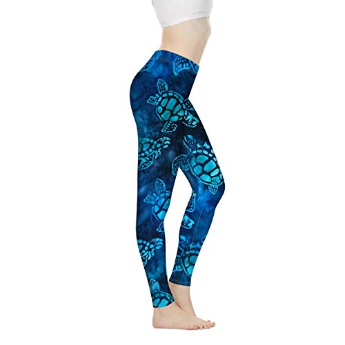 Showudesigns Yogahose Bauchkontrolle knöchellange Leichtathletik-Leggings für Frauen Workout Laufen Sport Fitness Gym, Meeresschildkröte, M von Showudesigns