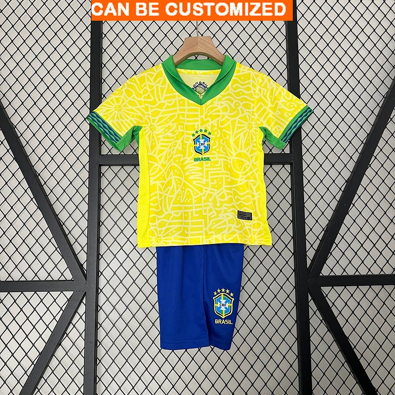 Brasilien 2024 Kinder-Heimtrikot - Individuell Angefertigtes Fußballset Mit Name & Nummer Brasilien 2024 Kinder-Heimtrikot - Individuell Angefertigtes Fußballset Mit Name & Nummer von ShpbyCrafts
