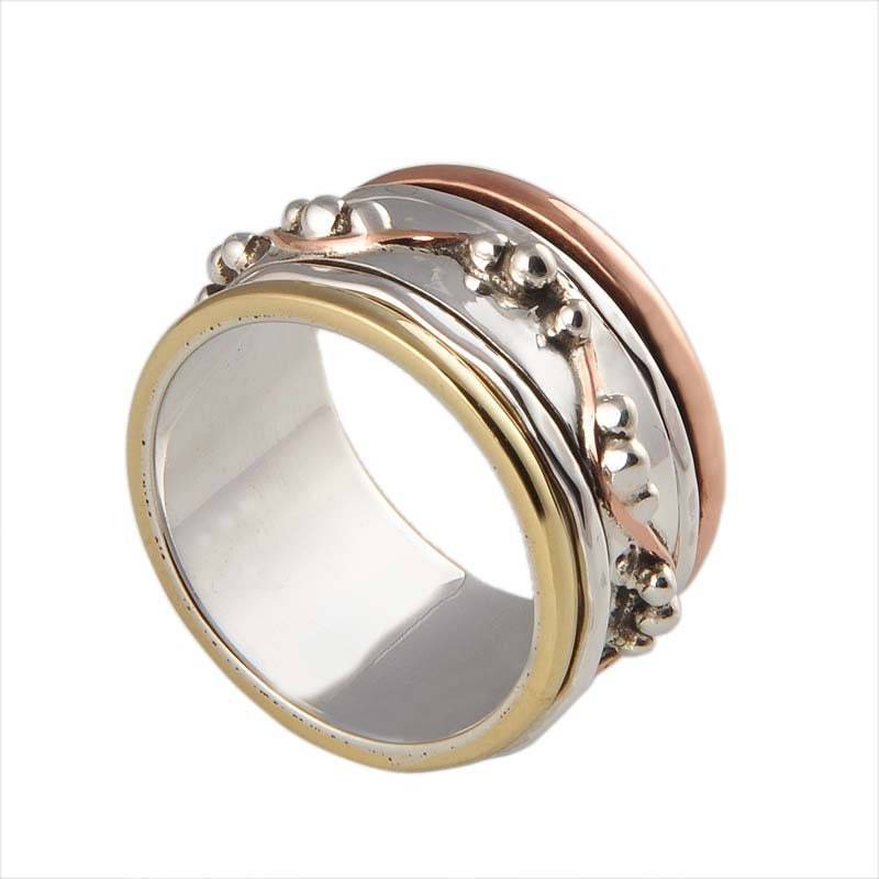 925 Sterling Silber Spinner Ring Meditation Angst Daumen Ring von ShreeJaipurSilver925