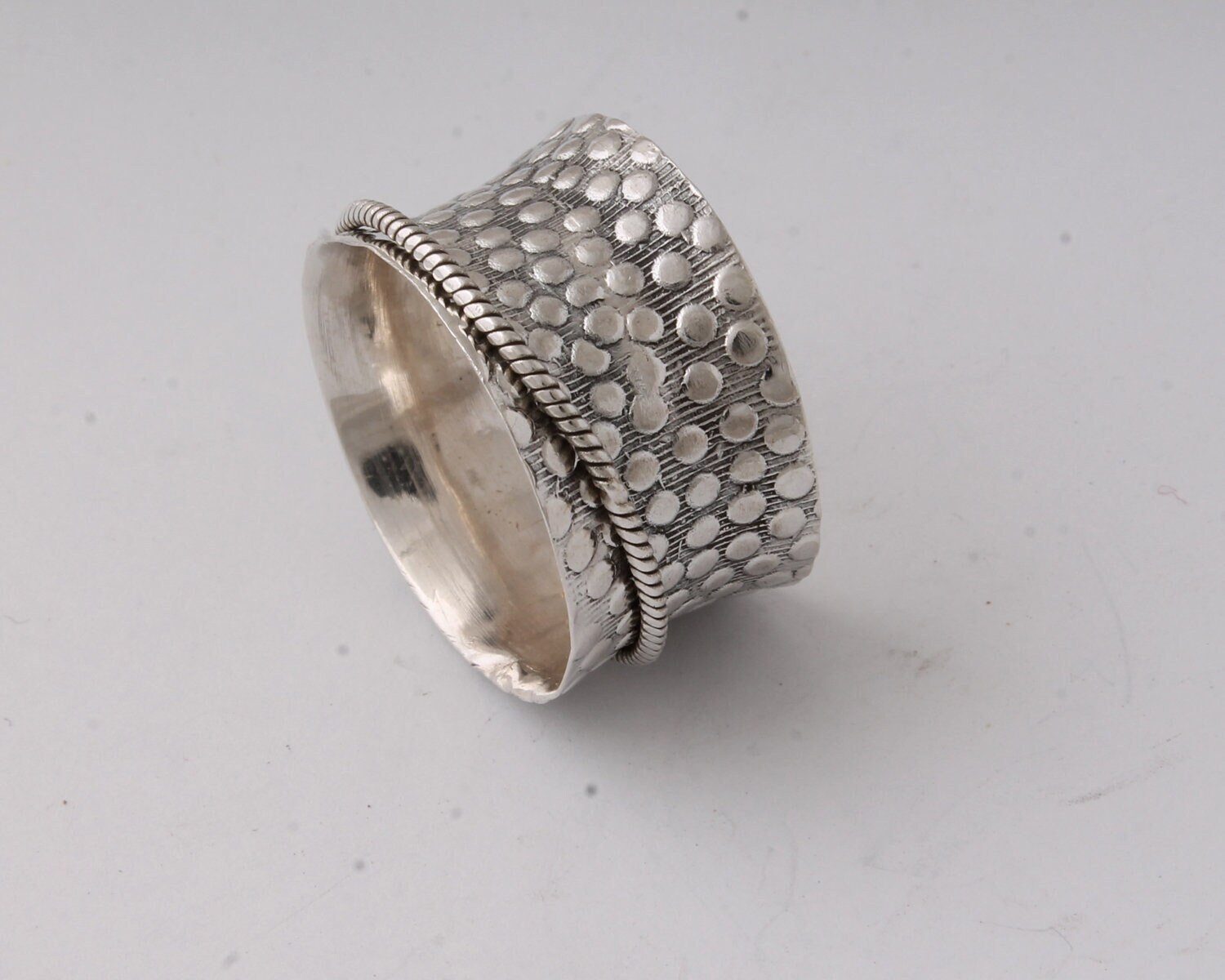 925Er Sterling Silber Spinner Ring Handgefertigter Angst Ring von ShreeJaipurSilver925