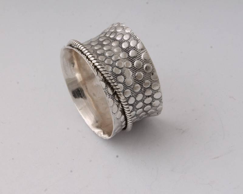 925Er Sterling Silber Spinner Ring Handgefertigter Angst Ring von ShreeJaipurSilver925