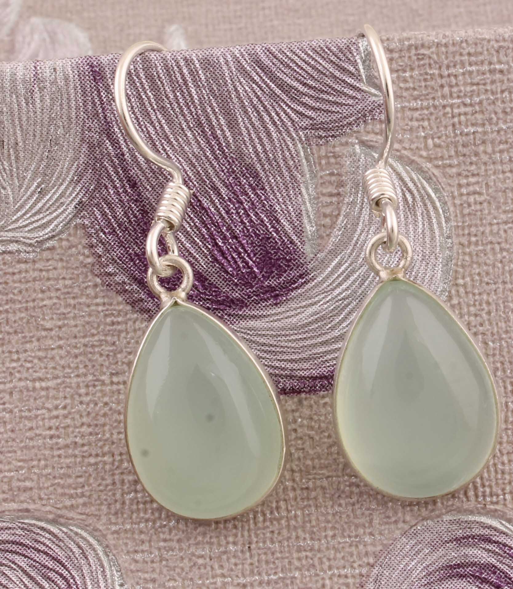 Aquamarin 925 Sterling Silber Tropfen Ohrringe Antiker Stil von ShreeJaipurSilver925