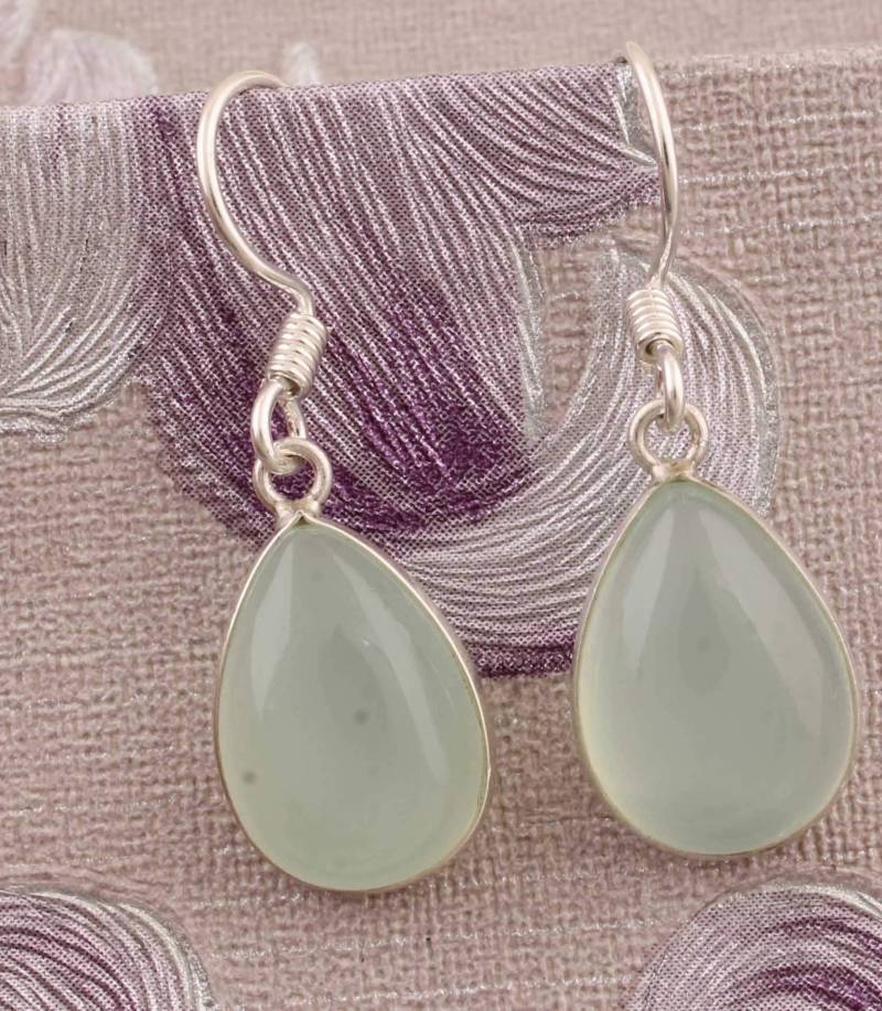 Aquamarin 925 Sterling Silber Tropfen Ohrringe Antiker Stil von ShreeJaipurSilver925