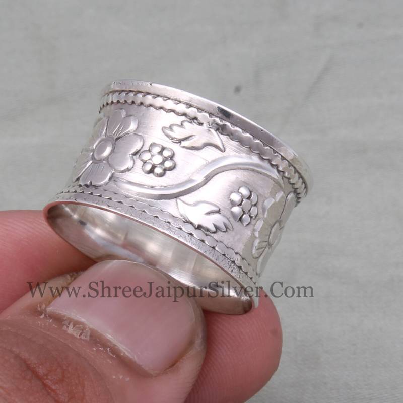 Blumen Sterling Silber Boho Ring - Zusammengesetzter Türkis Edelstein von ShreeJaipurSilver925