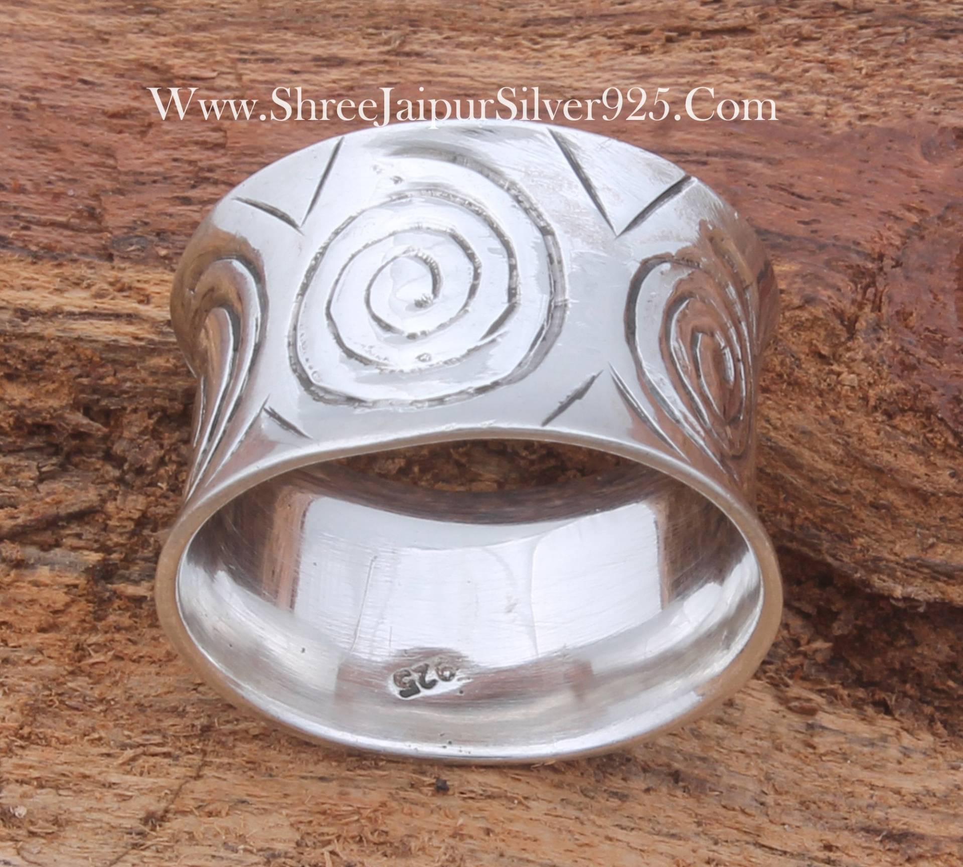Boho Silber Artisan 925 Sterling Gravierte Spiralbandring Für Frauen, Handgemachte Vine Daumenbandring Hochzeitsjubiläum Geschenke von ShreeJaipurSilver925