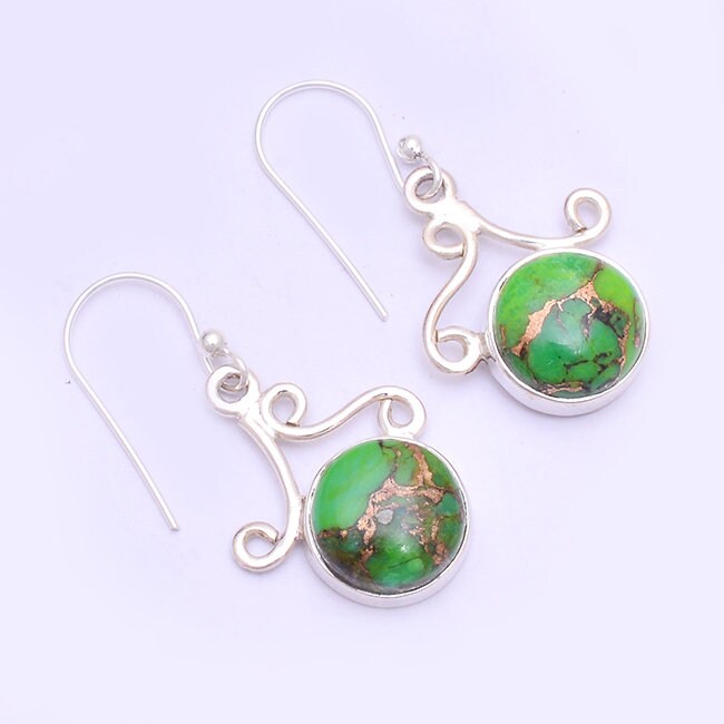 Boho Türkis Ohrringe 925 Sterling Silber Ohrhänger von ShreeJaipurSilver925