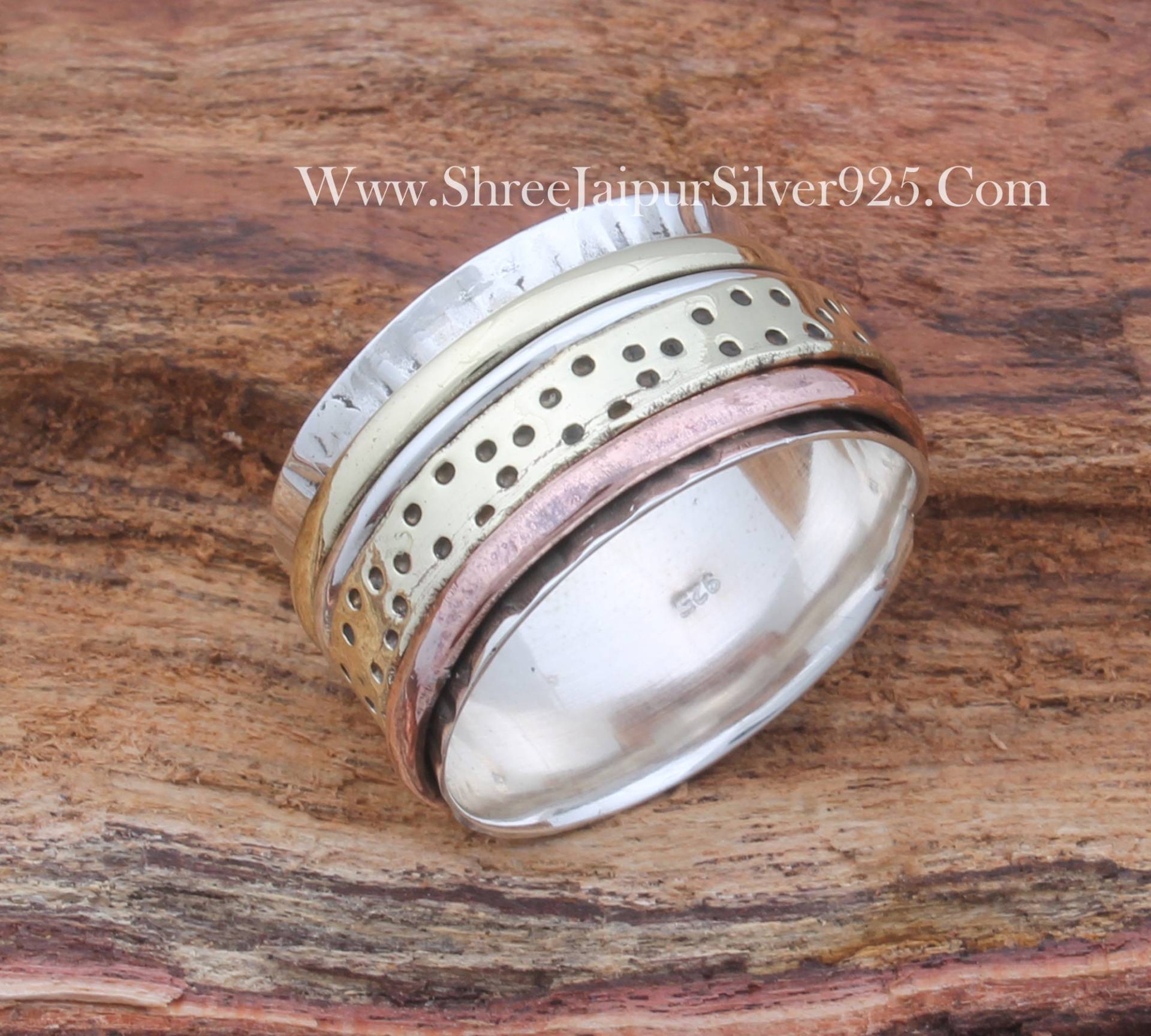 Feste 925 Sterling Silber Spinner Ring Für Frauen, Handgemachte Filigrane Meditation Fidget Angst Geschenke Ihren Geburtstag von ShreeJaipurSilver925