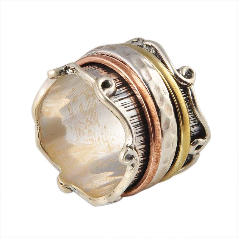 925 Sterling Silber Spinner Ring - Großer Boho Daumenring, Handgefertigt von ShreeJaipurSilver925