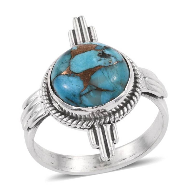 Handgefertigter Türkis Ring Aus 925 Silber, Aaa+ Edelstein von ShreeJaipurSilver925