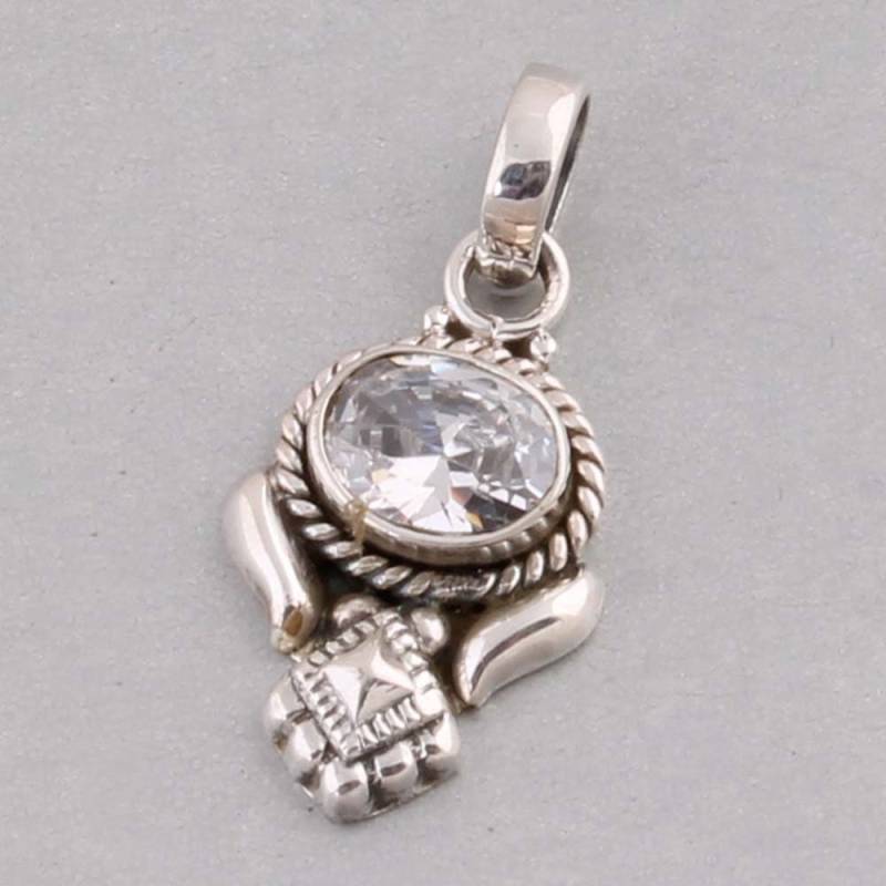 Crystal Quartz Anhänger - 925 Sterling Silber, Geschenk Zum Jahrestag von ShreeJaipurSilver925