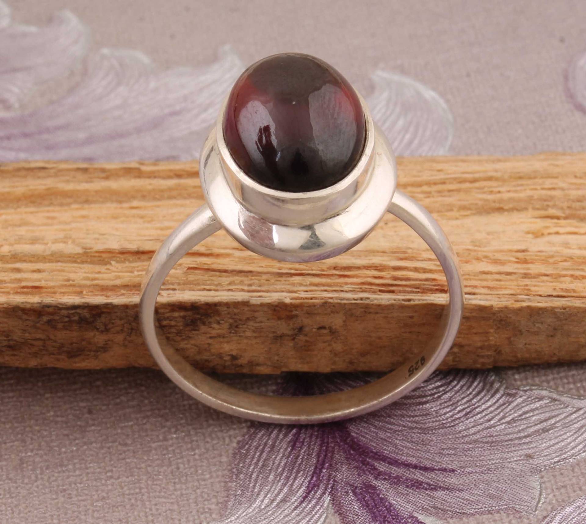 Roter Granat Sterling Silber Ring - Januar Geburtsstein von ShreeJaipurSilver925