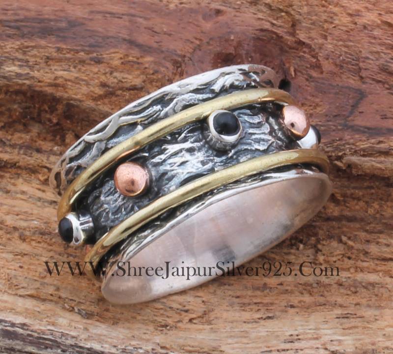 Silber Spinner Ring-925 Sterling Daumen Ring-Silber Band Ring von ShreeJaipurSilver925