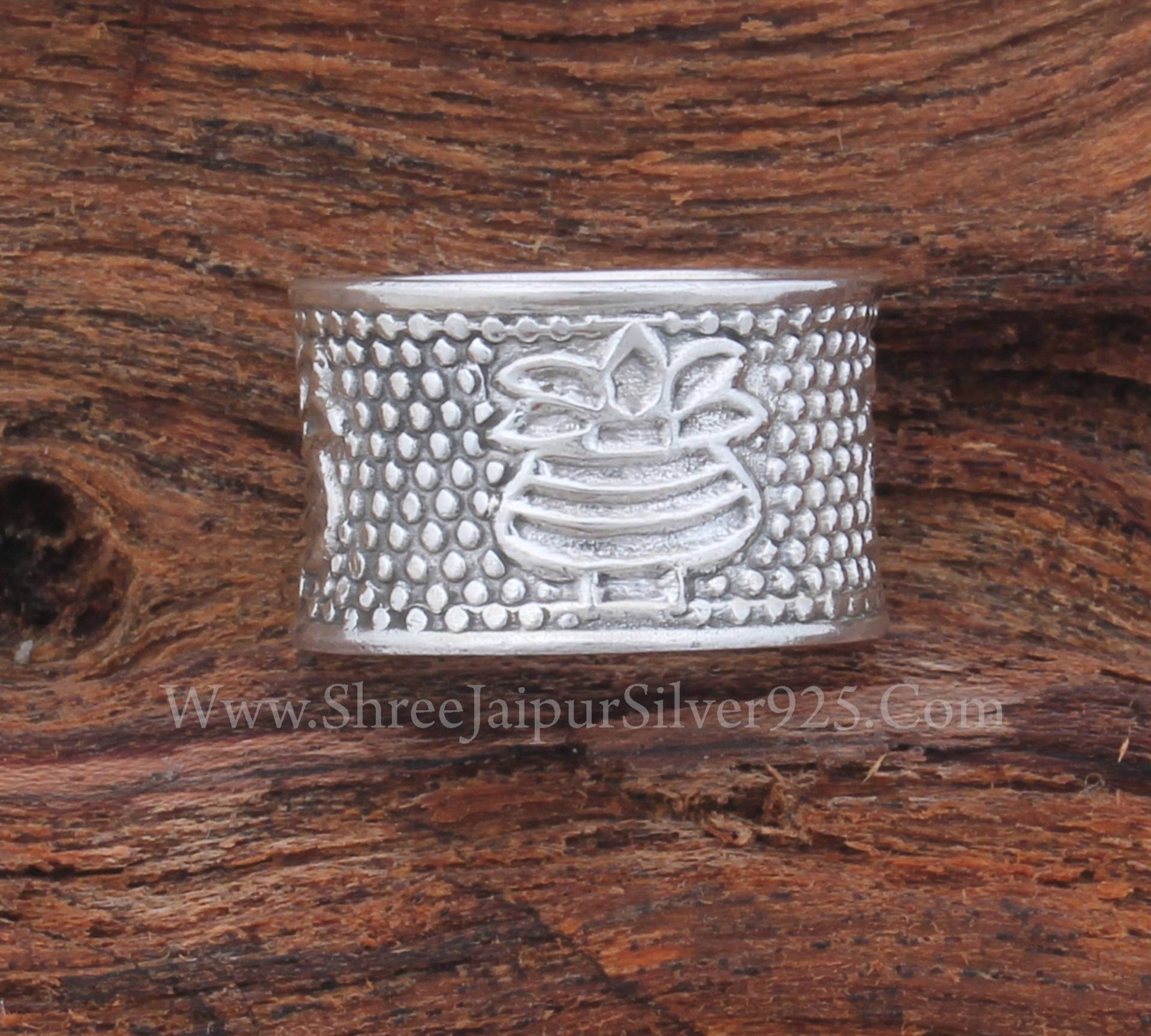 Solide 925 Sterling Silber Lotus Band Ring Für Frauen, Handgemachte Strukturierte Geschenke Ihre Party Wear Hochzeit Jahrestag Idee von ShreeJaipurSilver925