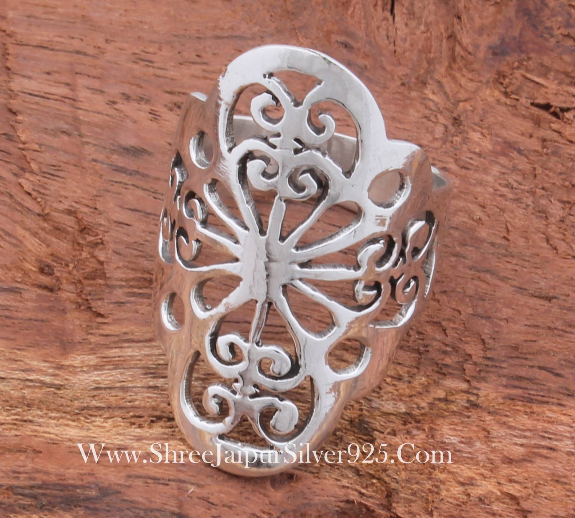 Sterling Silber Statement Ring Boho Design von ShreeJaipurSilver925