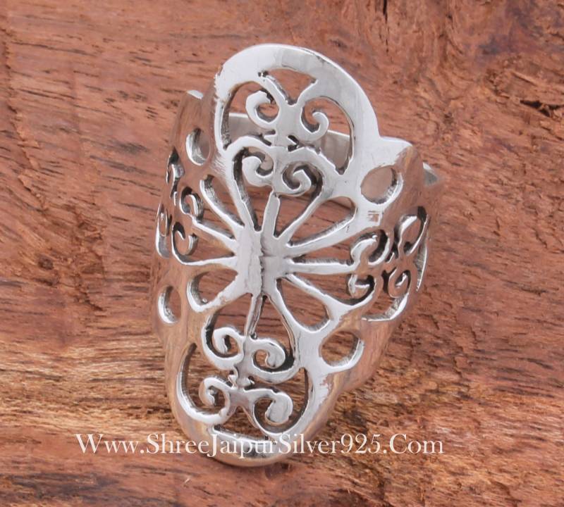Sterling Silber Statement Ring Boho Design von ShreeJaipurSilver925