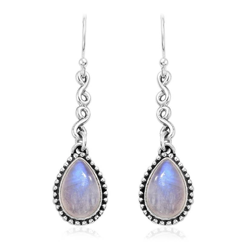 sterling Silber Regenbogen Mondstein Ohrringe Boho Schmuck von ShreeJaipurSilver925