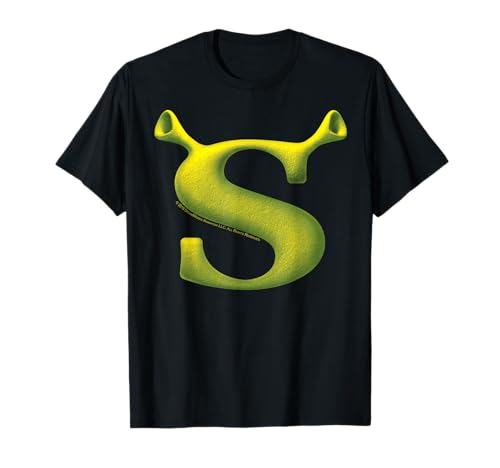 Shrek Herren T-Shirt Schwarz S Klassischer Langarmshirt mit U-Ausschnitt Lizenziertes Shrek-Design von Shrek