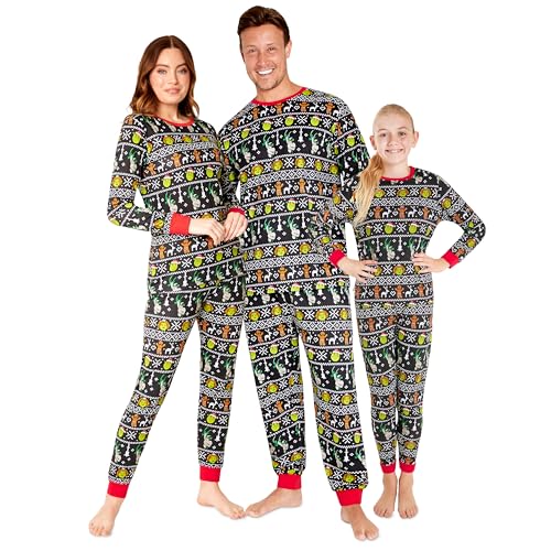 Shrek Weihnachts Pyjama Familien Set - Schlafanzüge für die ganze Familie(Mehrere Kinder, 7-8 Jahre) von Shrek