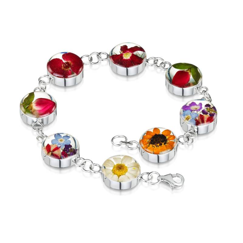 Handgemachter Blumen-Armreif Aus Sterlingsilber Mit Echten Blumen Von Shrieking Violet® von ShriekingVioletLtd