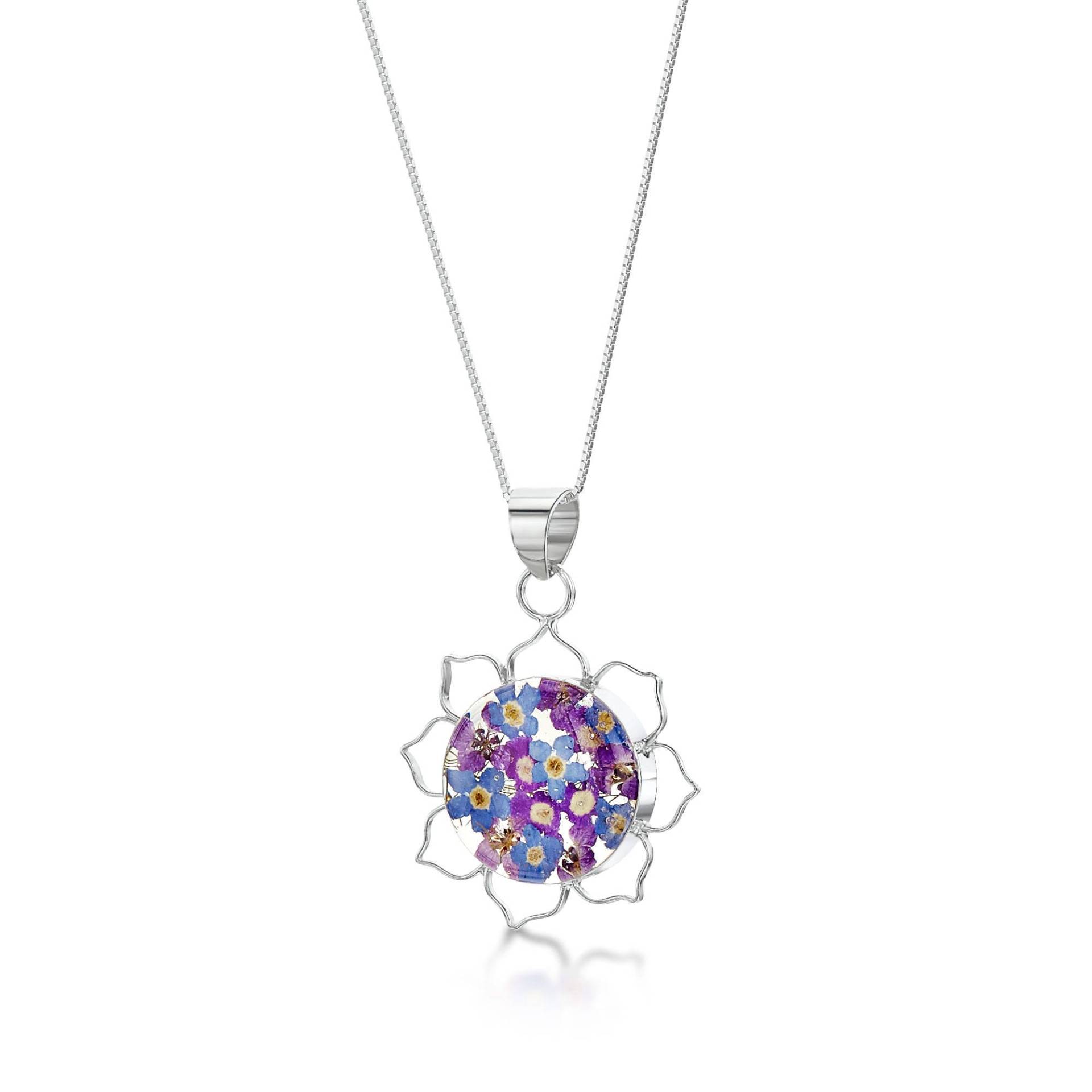 Purple Haze Lotus Flower Anhänger in Sterling Silber | Shrieking Violet® von ShriekingVioletLtd
