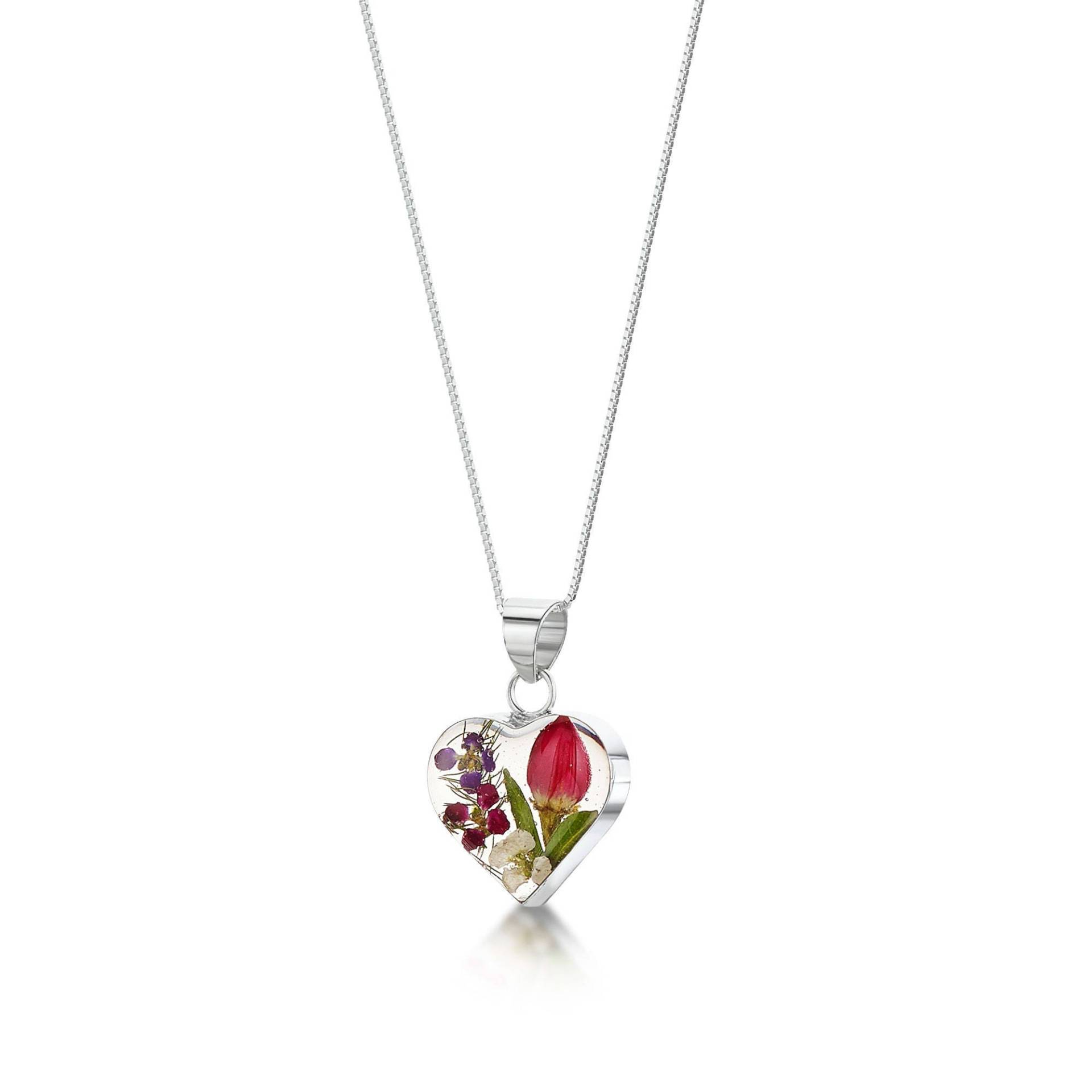 Silber Anhänger Halskette - Floral Herz Von Shrieking Violet® von ShriekingVioletLtd