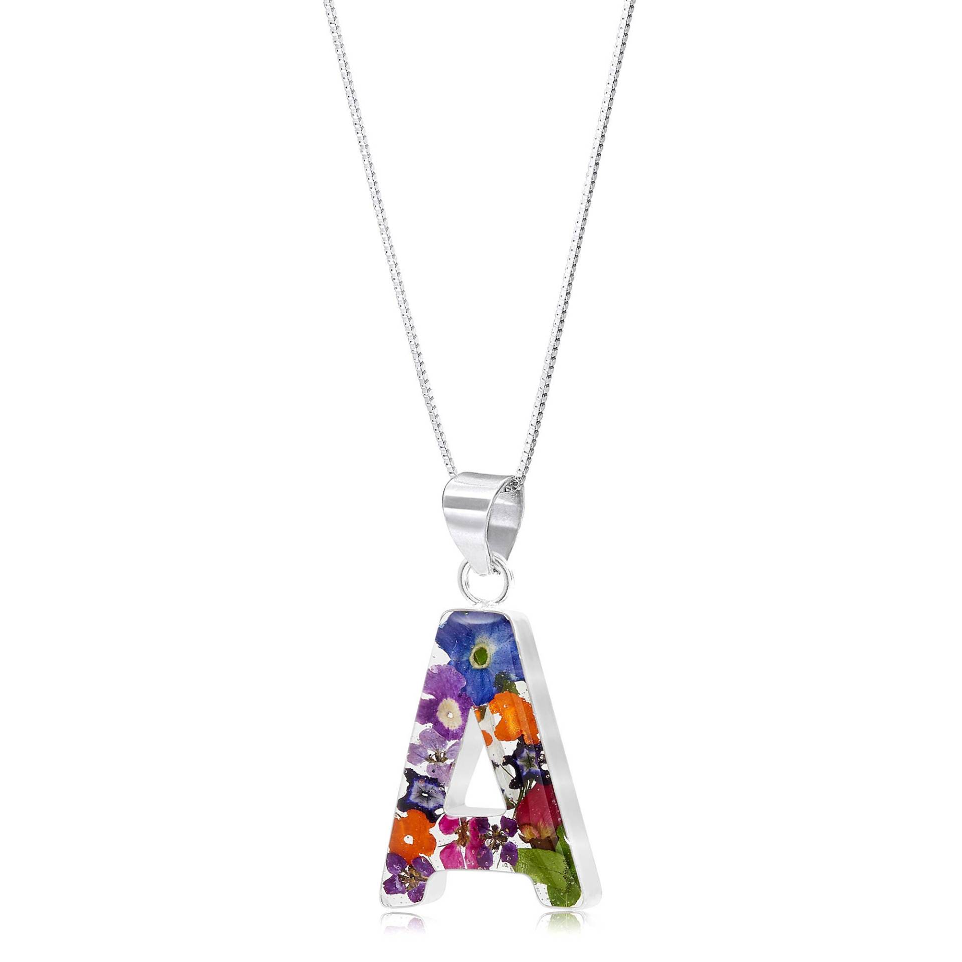 Silberkette Mit Echten Blumen. Perfektes Geschenk Für Lehrer Silberkette Mit Echten Blumen. Perfektes Geschenk Für Lehrer von ShriekingVioletLtd