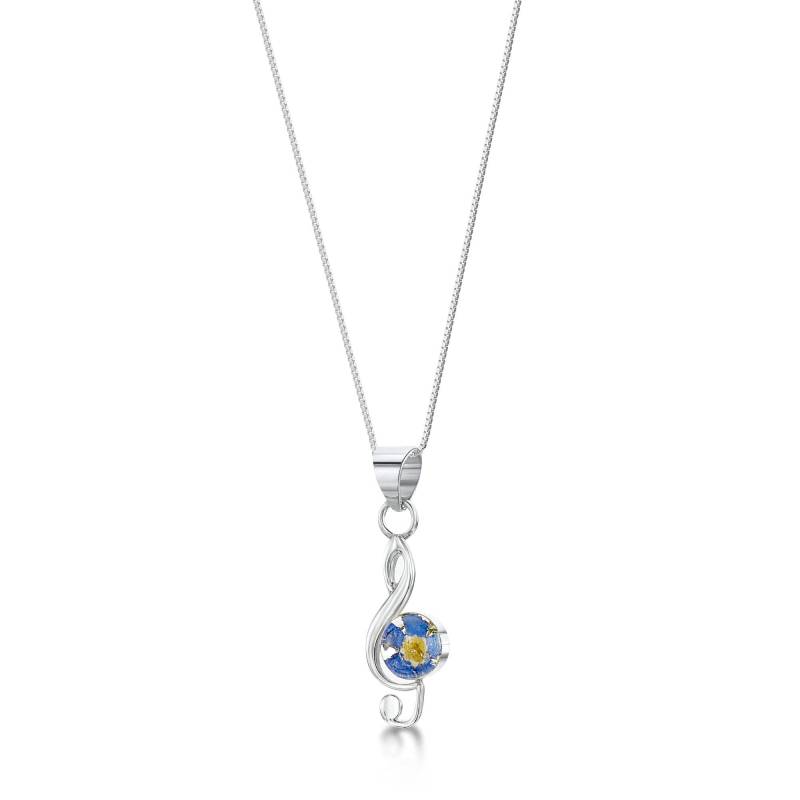 Vergissmeinnicht Violinschlüssel Halskette Echte Blume Sterling Silber Vergissmeinnicht Violinschlüssel Halskette Echte Blume Sterling Silber von ShriekingVioletLtd