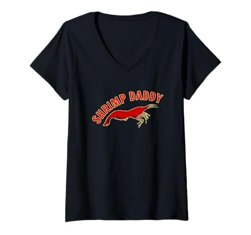 Damen Shrimp Daddy Cherry Shrimp Breeder Süßwasser Aquarium Fische T-Shirt mit V-Ausschnitt Damen Shrimp Daddy Cherry Shrimp Breeder Süßwasser Aquarium Fische T-Shirt mit V-Ausschnitt von Shrimp Daddy Aquarium Tees