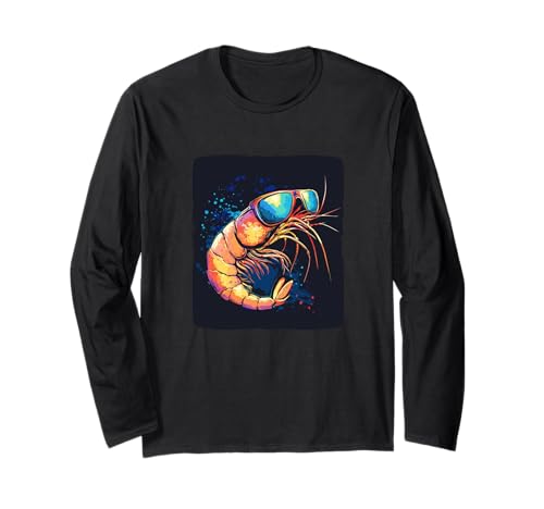 Lustige Garnelen mit Sonnenbrille Kostüm für Jungen und Mädchen Langarmshirt Lustige Garnelen mit Sonnenbrille Kostüm für Jungen und Mädchen Langarmshirt von Shrimp Outfit