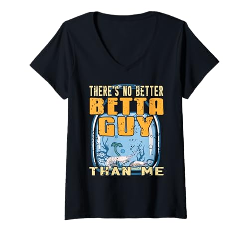 Damen Niemand ist Betta als ich Aquarium Witz T-Shirt mit V-Ausschnitt Damen Niemand ist Betta als ich Aquarium Witz T-Shirt mit V-Ausschnitt von Shrimps Aquarienliebhaber Fisch Freunde Humor