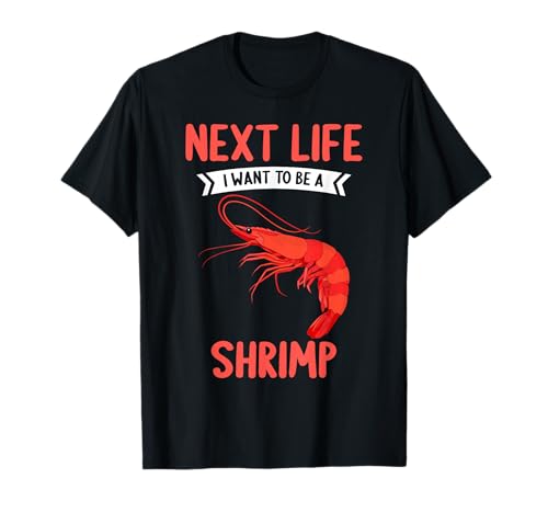Shrimps Next Life Ich möchte ein Shrimp sein T-Shirt - Garnelen Tierschutz - Unisex-Kinder - Schwarz - S von Shrimps Shrimp Animal Outfits