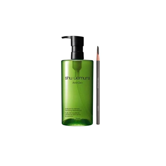 Shu Uemura Hero Set D (Anti/Oxi+ Pollutant & Dullness Clarifying Cleansing Oil 450ml & H9 Hard Formula Eyebrow Pencil - 05... von Shu Uemura