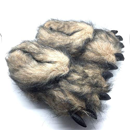 ShuCentre Unisex-Hausschuhe mit Monster-Bärklauen-Motiv, hellbraun, 44 EU von ShuCentre