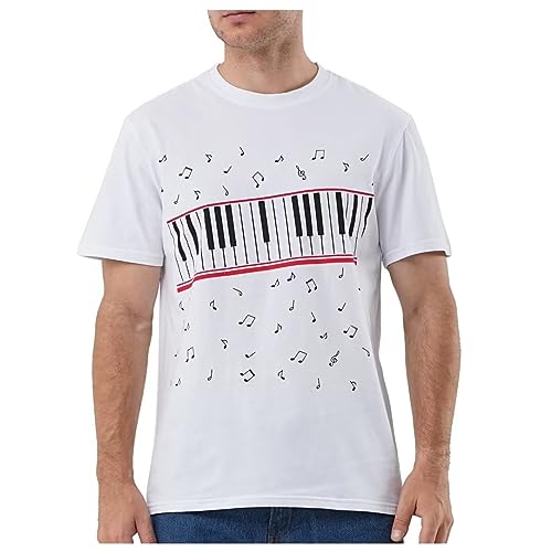 Hurrens Baumwolle T-Shirt Mens Jungen MJ Memorial Shirts OLODUM Frieden Anti-Krieg Beat It Klavier Baumwolle T-Shirts (Medium, Beat it paino)… von Shuanghao