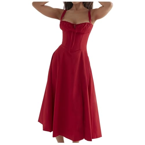Shuanghao Boho Sexy Sommerkleid Strandkleid Damen A Linie Langes Dress äRmellos SpaghettiträGer Freizeitkleid Schlitz Urlaub Cocktail Party Hochzeitsgast Camisole Kleider Sommer Rot S Shuanghao Boho Sexy Sommerkleid Strandkleid Damen A Linie Langes Dress äRmellos SpaghettiträGer Freizeitkleid Schlitz Urlaub Cocktail Party Hochzeitsgast Camisole Kleider Sommer Rot S von Shuanghao