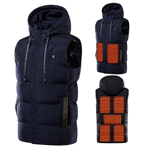Shuanghao Heizweste Beheizbare Beheizte-Weste Heat-Jacke Wärmeweste - für Herren Damen Winter Heating vest Leichte Washable USB Verbindung,3 einstellbar Temperaturfür Beheizbare Heizweste von Shuanghao