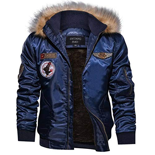 Shuanghao Herren Armee-Bomber Militäry-Kurzmantel übergangs-Jacke Coat - Biker Vintage Nato Army Outdoor Moderne Modisch Casual Warm Cardigan kleidung für Winter Herbst Hooded Herren MännerJacken von Shuanghao