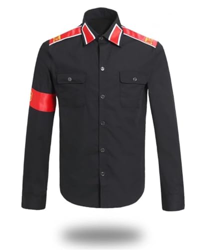 Shuanghao Herren Damen CTE Casual Shirt Hemd Top Weihnachten Halloween Cosplay Partys Tänze Retro Punk Männer Frauen Jungen Mädchen Kostüme CTE Shirt Erwachsene T-Stücke Schwarz XL von Shuanghao