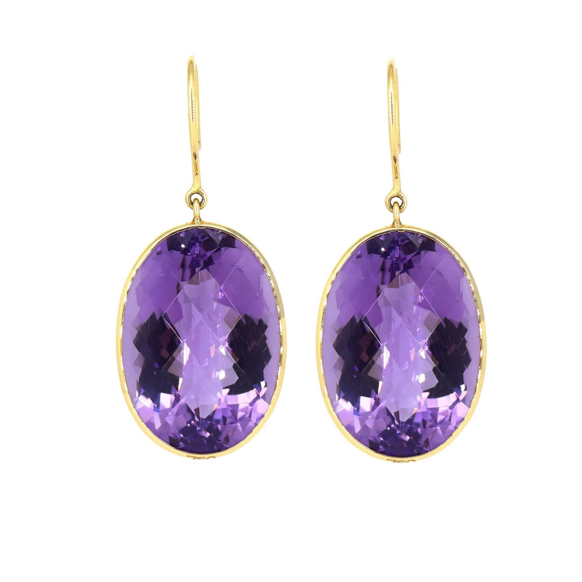 18K Gold Rosa Amethyst Statement Ohrringe | 30Ct, Tropfen Ohrringe, Februar Geburtsstein Schmuck Geschenk Für Sie von Shubhkrishnajewels