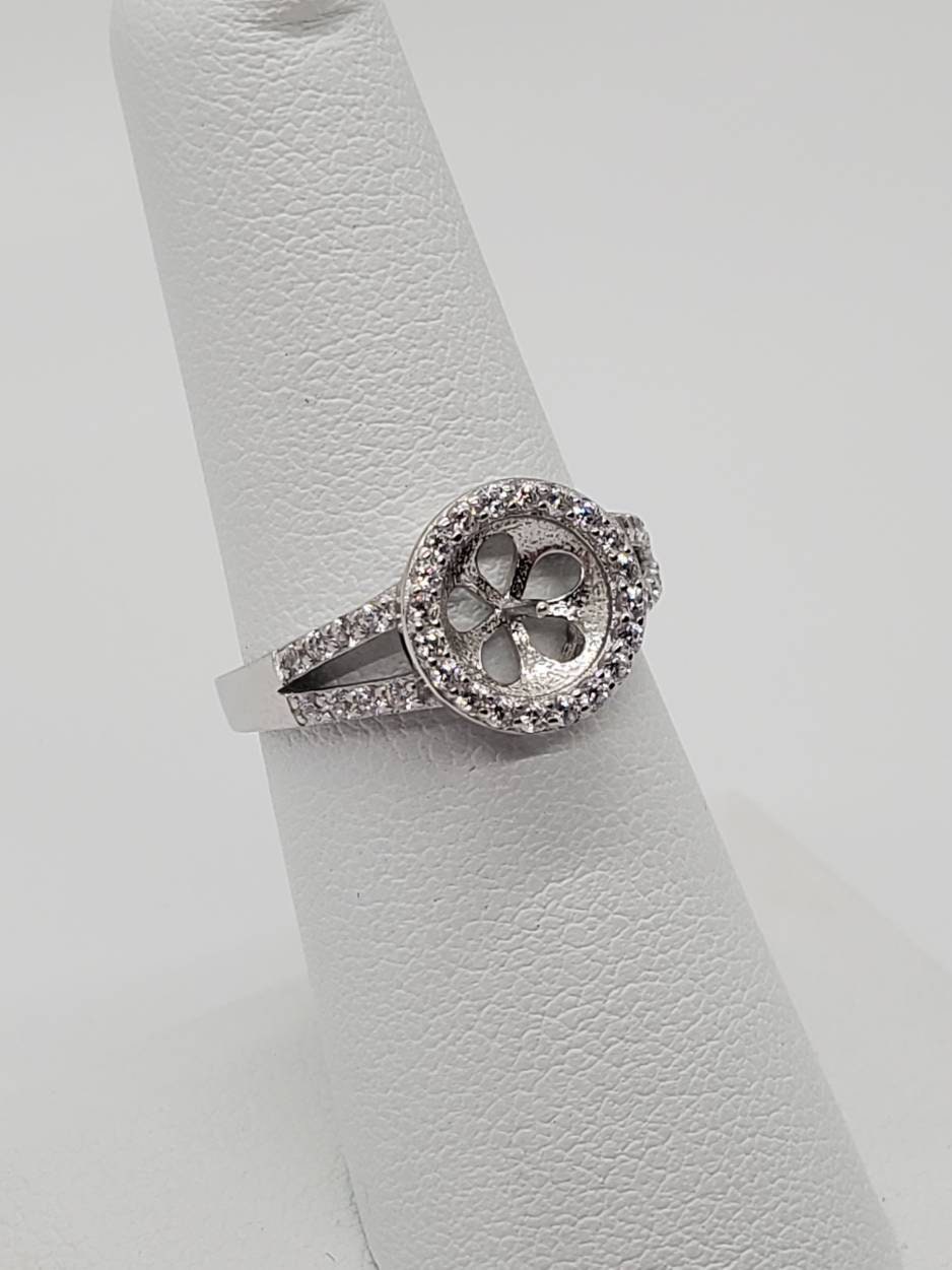 925 Sterling Silber Verstellbare Halo Perlen Ring Fassung | Perlen Nicht Inklusive von ShuckingAwesome